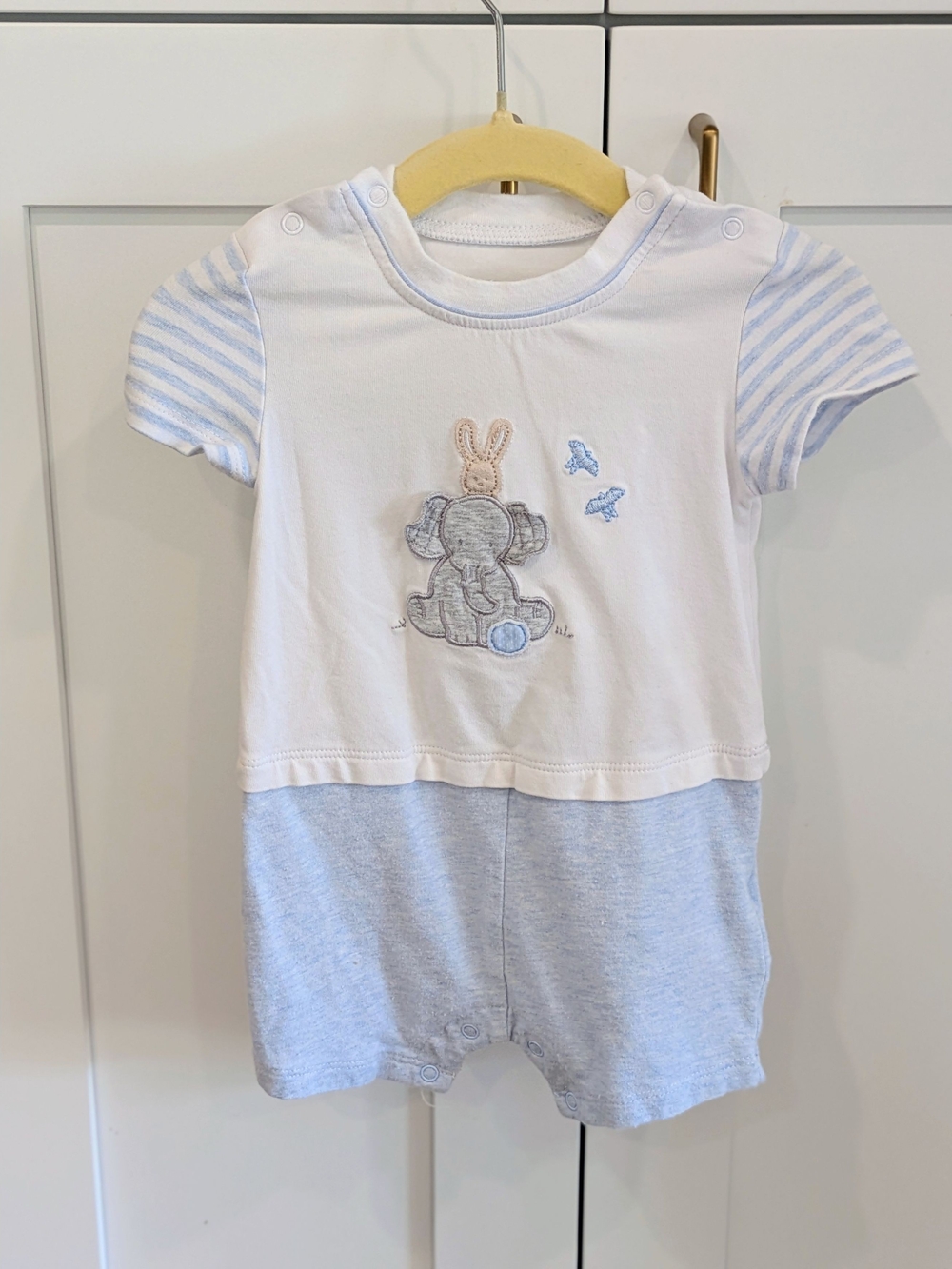Mayoral Baby Romper With Bunny and Elephant Applique